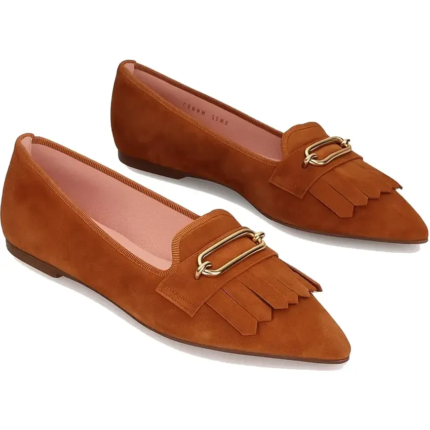 【Ellaモデル】Pretty Ballerinasスクエアカットローファー Pretty Ballerinas Ella Loafers in Cognac — UFO No More